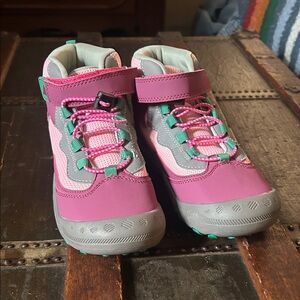 Mishansha Kids Pink and Gray Boots; 2.5 girls NWOT